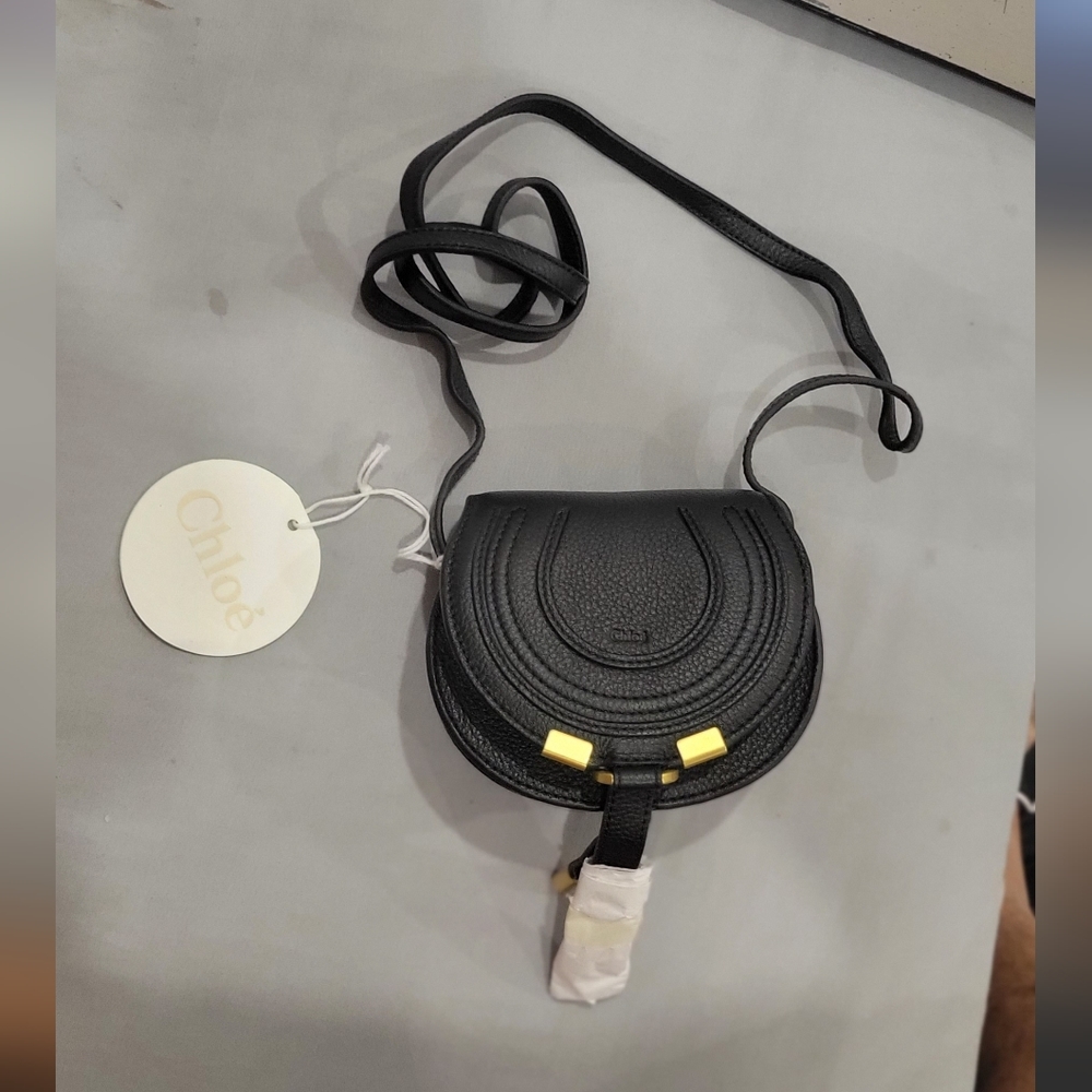 CHLOÉBlack Nano Marcie Saddle Bag